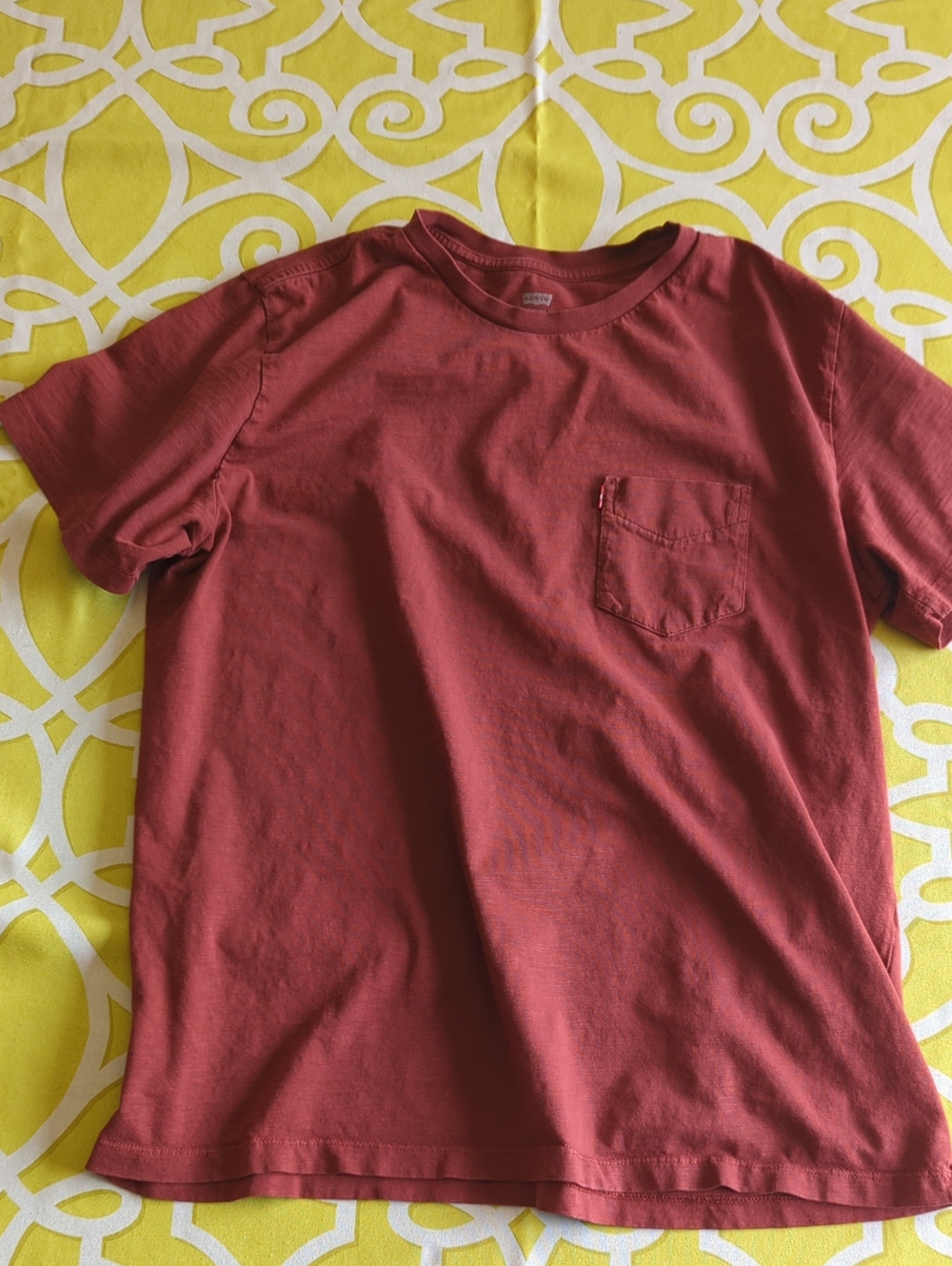 Levi's Men's Pocket Tee in Rust